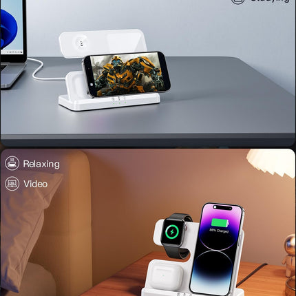 JARGOU 3 in 1 Charging Station for Apple Wireless Charger for iPhone 17 16e 16 1