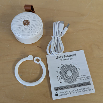 Mini Portable White Noise Machine Sound Machine with 30 Soothing Sounds for Baby