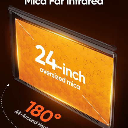 (Black) Ballu Mica Infrared Space Heater Indoor Use,Electric Panel Heater with L