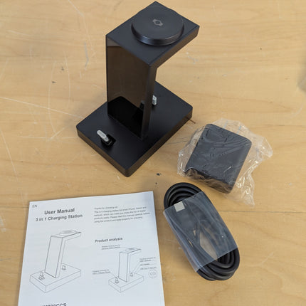 Galaxy Watch Charging Stand, 3-in-1 Wired Charging, Type-C Charging Station, 30