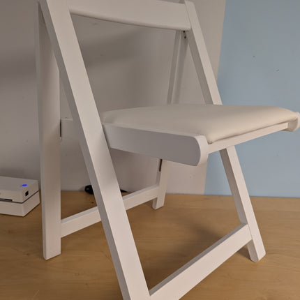 FUNROLUX Wooden Folding Dining Chairs with Padded Seats 2 Pack Foldable Chair fo