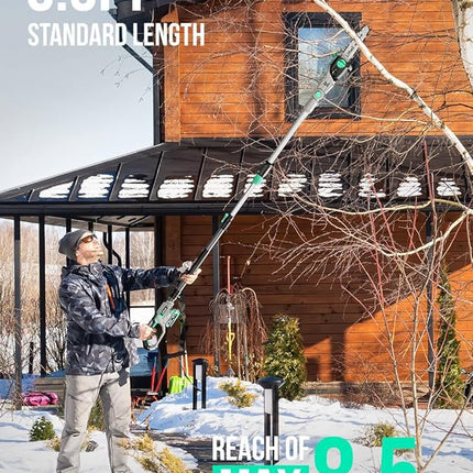 Litheli Cordless Pole Saw 10-Inch, 20V Battery-Powered Pole Saws for Tree Trimmi