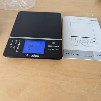 Ataller Food Scale with Nutritional Calculator, Kitchen Diet Scale, Digital Food