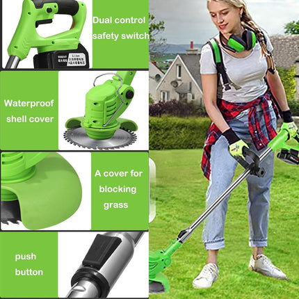 Weed Wacker Battery Operated, 21v 3 in 1 Weed Eater Cordless with 2 * 2.0ah Li-I