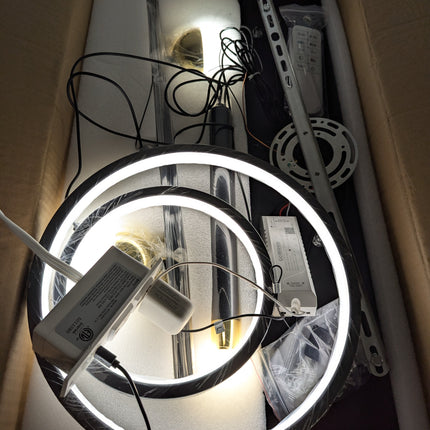 ORANOOR LED Modern Chandeliers for Dining Room, Dimmable Black Gold Chandelier K