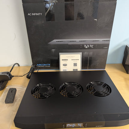 AC Infinity AIRCOM T9, Quiet Cooling Fan System 17" for Receivers, Amps, DVR, AV