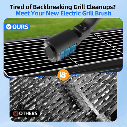 Upgraded Electric Brush,Rechargeable Cordless Grill Cleaning Brush,Stainless Ste