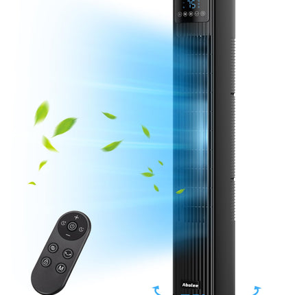 Abolee Tower Fan for Bedroom, Quiet Floor Fan, 90° Oscillating Fans for Indoors