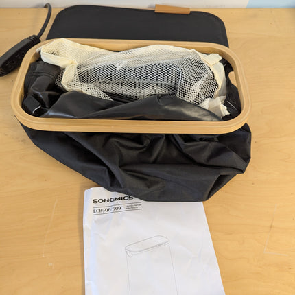 SONGMICS Laundry Hamper with Lid, Slim Laundry Basket, 17.2 Gallons (65L), Space