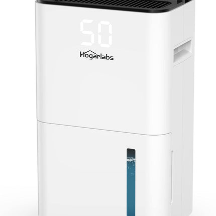 HOGARLABS 34 Pint Home Dehumidifier for Basement & Bedroom, 3 Modes, Continuous Drain, Timer & Child Lock