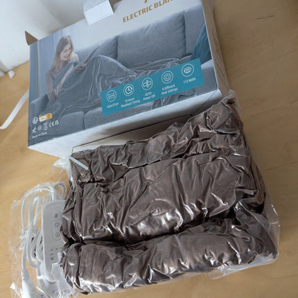 PKBD 2025 Flannel Heated Blanket, 50"x60" Soft Electric Blanket with 8 Heating L
