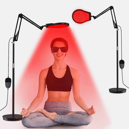 Red Light Lamp for Body, 660&850&940 Infrared Light with Timer, 150LEDS Infrared