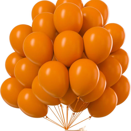 PartyWoo Burnt Orange Balloons 50pcs 12 Inch Terracotta Rust Fall Color Autumn B