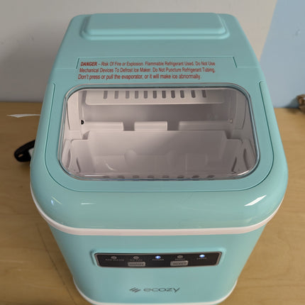 Ecozy Countertop Ice Maker, Portable, Self-Cleaning, 9 Bullet Ice Cubes in 6 Min