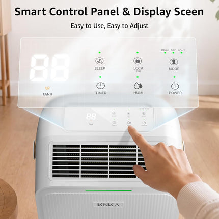 Dehumidifier for Basement with Drain Hose Max 34 Pints, KNKA 2500 Sq.Ft Dehumidi