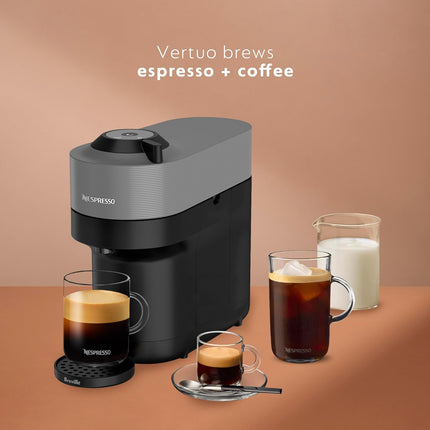Nespresso Vertuo Pop+ Coffee and Espresso Machine by Breville - Dark Grey