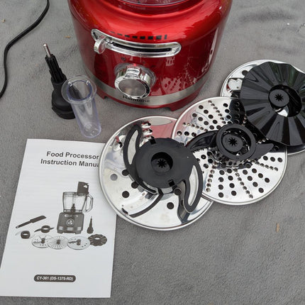 Homtone 16 Cup Food Processor – Heavy Duty Large Food Processor with 6 Preset Mo