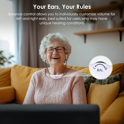 SIMOLIO Digital Wireless Headphones for TV for Seniors w/Dialogue Clarified & En