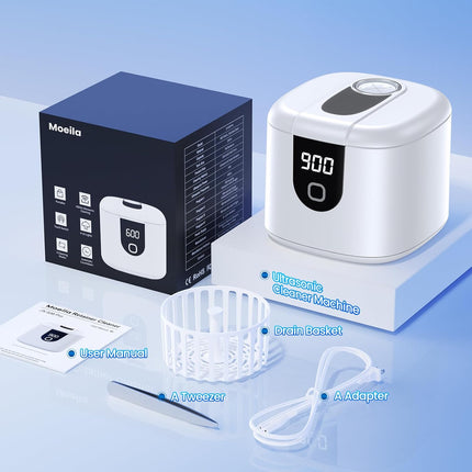 Ultrasonic Retainer Cleaner Machine, Upgraded 45kHz Ultrasonic Cleaner for Mouth