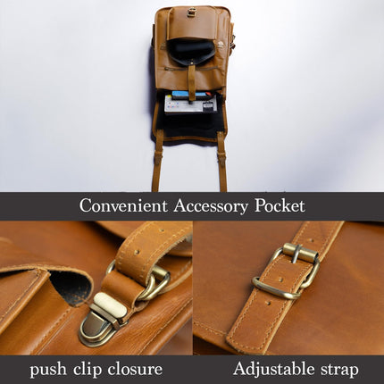 Satchel And Fable Handmade Brown Vintage Genuine Leather Shoulder Men Backpack