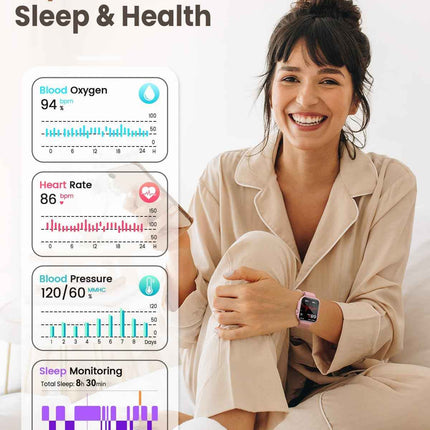 Smart Watches for Women (Android/iPhone), 1.83" HD Smart Watch with Calls/Messag
