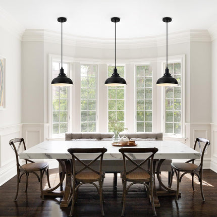 ALAISLYC 3 Pack Farmhouse Pendant Light Black Pendant Lighting for Kitchen Island