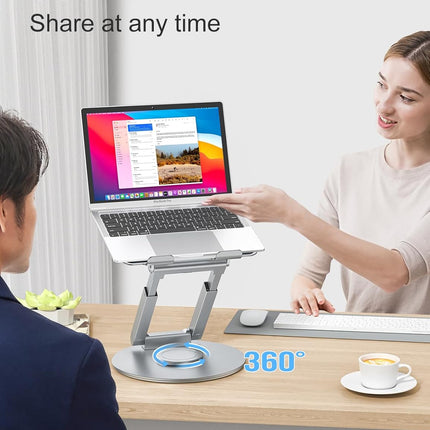 tounee Laptop Stand for Desk Adjustable Height, Telescopic Computer Stand with P