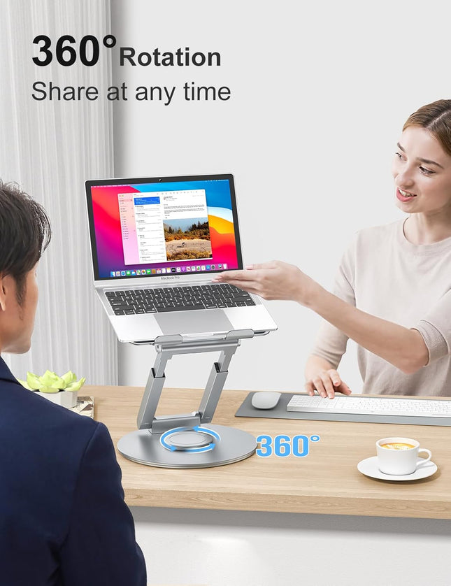 tounee Laptop Stand for Desk Adjustable Height, Telescopic Computer Stand with P