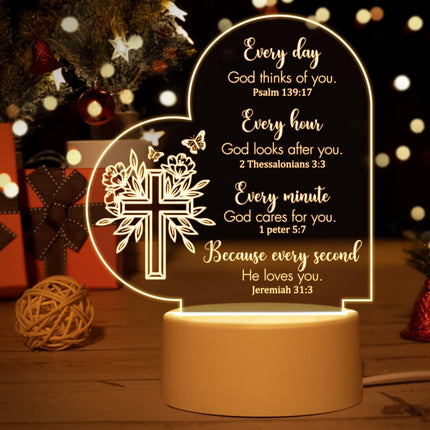 Christian Gifts for Women, Acrylic Night Light, Inspirational Gifts for Women, R