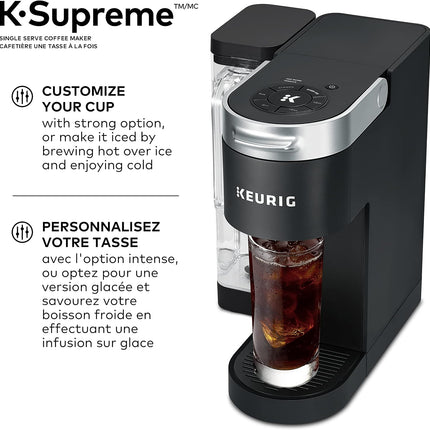 Keurig K-Supreme Single Serve K-Cup Pod Coffee Maker with MultiStream Technology, Dual-Position 66 oz Reservoir, Black