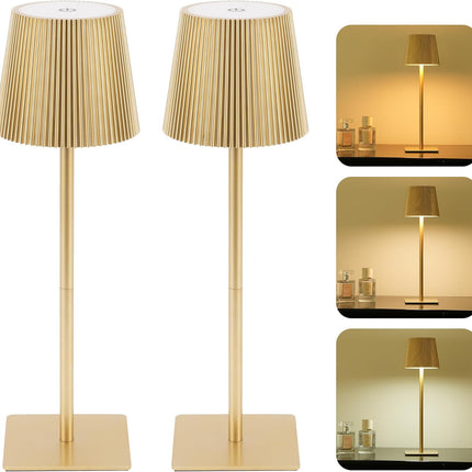 LUTEC 4 Pack Cordless Table Lamp,6000mAh Rechargeable Battery Operated Desk Lamp