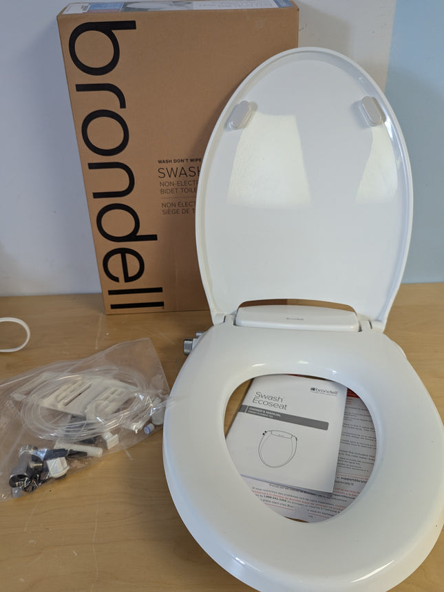 Brondell Bidet Toilet Seat, Non-Electric Swash Ecoseat, Fits Elongated Toilets,