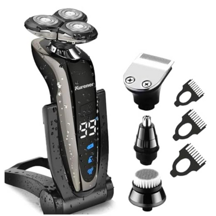 Kurener Electric Shaver Razor for Men - 4 in 1 Multifunctional Grooming Kit with