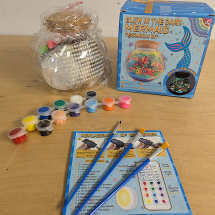 Glow in The Dark Terrarium Crafts Kit for Kids (Mermaid Terrarium)