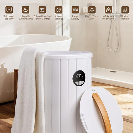 AAOBOSI 20L Towel Warmer for Bathroom - Heated Towel Warmers Bucket, Fits Up to