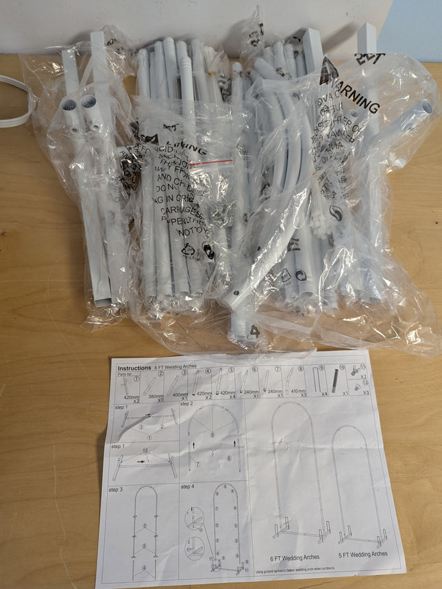 Metal Arch Backdrop Stand Wedding Balloon Arch Stand Set of 2 (5FT,6FT) for Indo