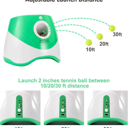 FENTERXY Automatic Dog Ball Thrower with 3 Balls Interactive Tennis Ball Launche