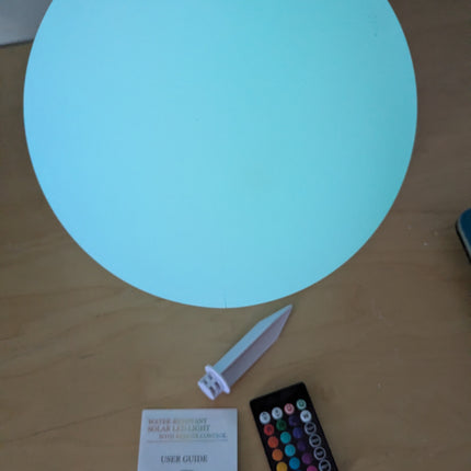 12 Inch Solar Garden Globe Light with Remote, RGB Color Changing, Outdoor