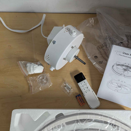 LANMEL 20 Inch Low Profile Ceiling Fans with Lights and Remote,7-Blade Fandelier