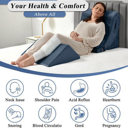 Axelrod Orthopedic Bed Wedge Pillow Set, Post Surgery Foam for Back, Neck and Le