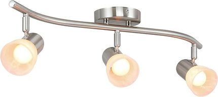 XiNBEi Lighting Track Lighting, 3 Light Wave Track Light with Glass Modern Ceili