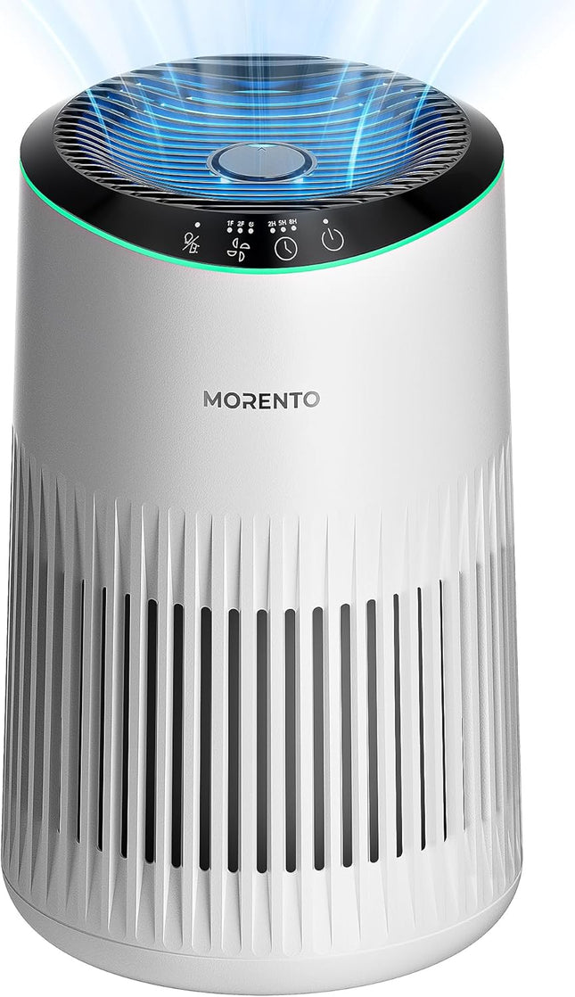 MORENTO Air Purifiers for Home, Air Purifier for Smoke Pet Dander Odors with Fra