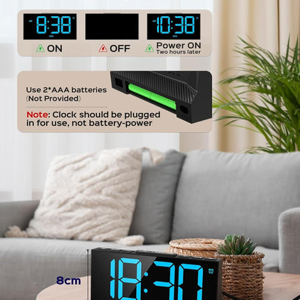 GOLOZA Digital Alarm Clocks for Bedrooms, Digital Clock with 4 Level Brightness