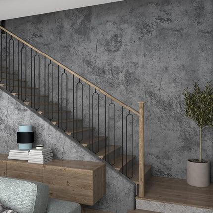 3yecao 48"×79" Extra Wide Thick Dark Blue Grey Cracked Concrete Wallpaper Peel a