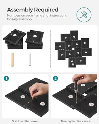 SONGMICS 4x6 Collage Picture Frames, 12-Pack Picture Frames Collage for Wall Dec