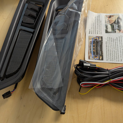 MOVOTOR Fog Lights with Sequential Amber Turn Signal DRL Bumper Fog Driving Ligh