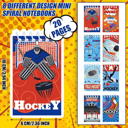 Kisston 48 Pcs Hockey Party Favors Include 24 Mini Notebooks Sports Notepads and
