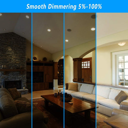 INCARLED 4Inch 3CCT Black Pot Lights, 3000K 4000K 5000k Potlights, 6Pack LED Rec