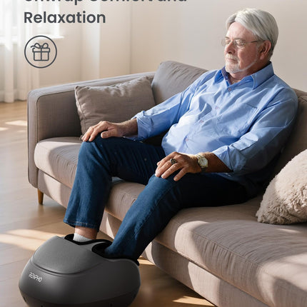 RENPHO Shiatsu Foot Massager with Heat, 3 Levels of Kneading & Compression, Washable Cover, Fits Size 13