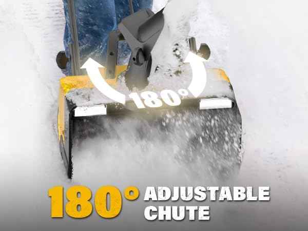 ZEGJAW 20-Inch Corded Snow Blower, 15-AMP Electric Snow Blower with 25ft Throwin
